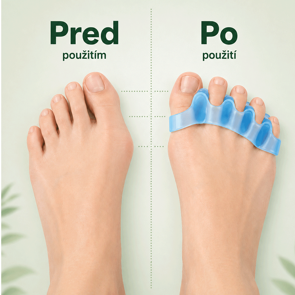 Použití silikonového oddělovače prstů